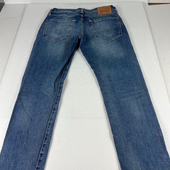 Levi's Jeans Men's 31X29* 512 Slim Tapered Blue Faded Dirtressed Denim Tag 31x32 - Picture 7 of 16